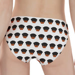 Rottweiler Face Pattern Print Women's Panties