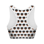 Rottweiler Face Pattern Print Women's Sports Bra