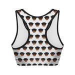 Rottweiler Face Pattern Print Women's Sports Bra