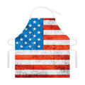 Rough USA Flag Print Adjustable Apron