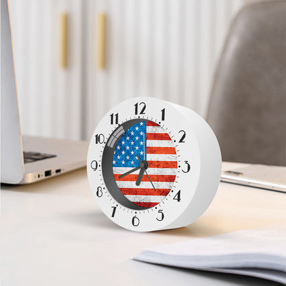 Rough USA Flag Print Alarm Clock