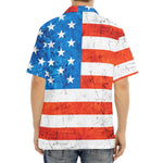 Rough USA Flag Print Aloha Shirt