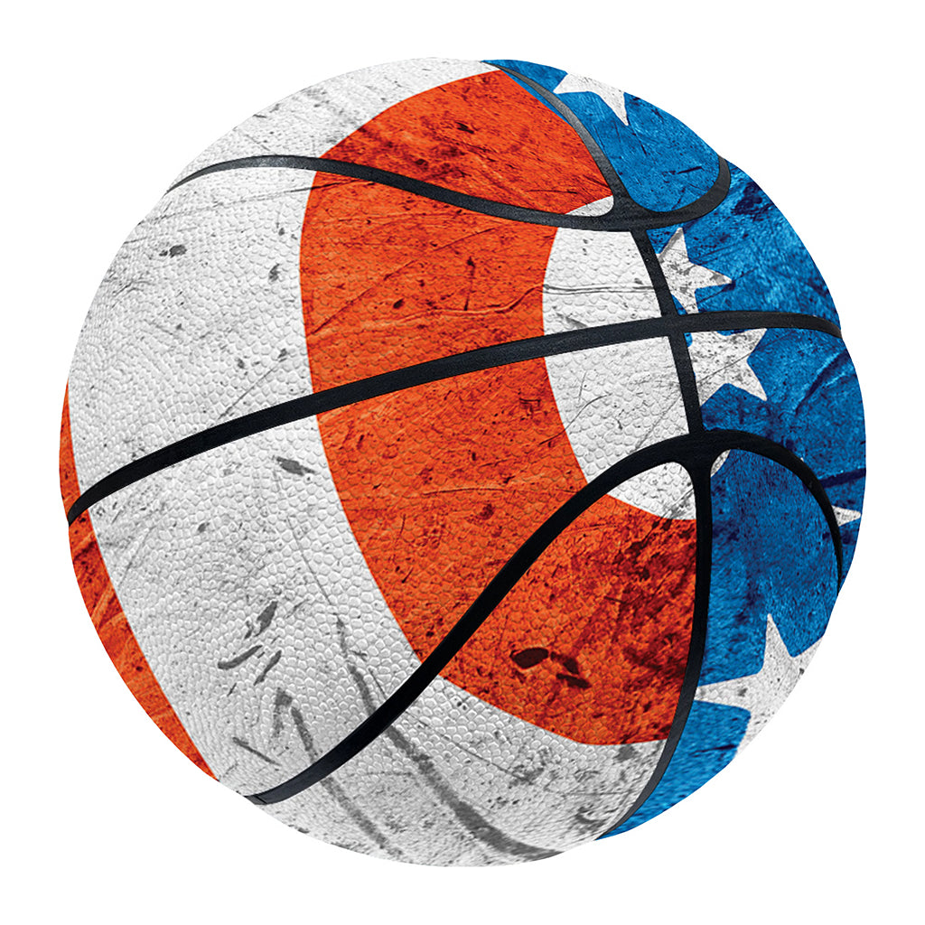 Rough USA Flag Print Basketball