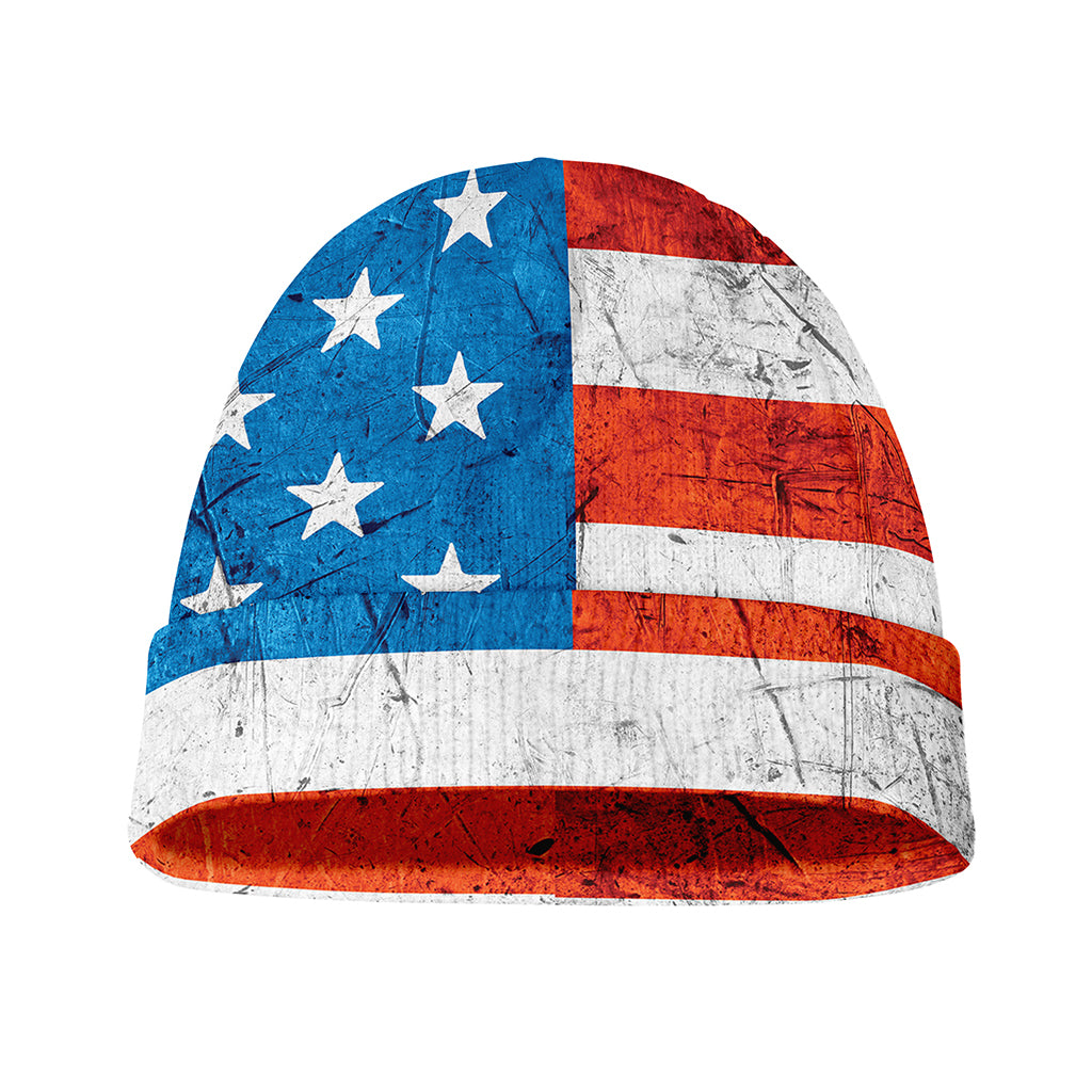 Rough USA Flag Print Beanie