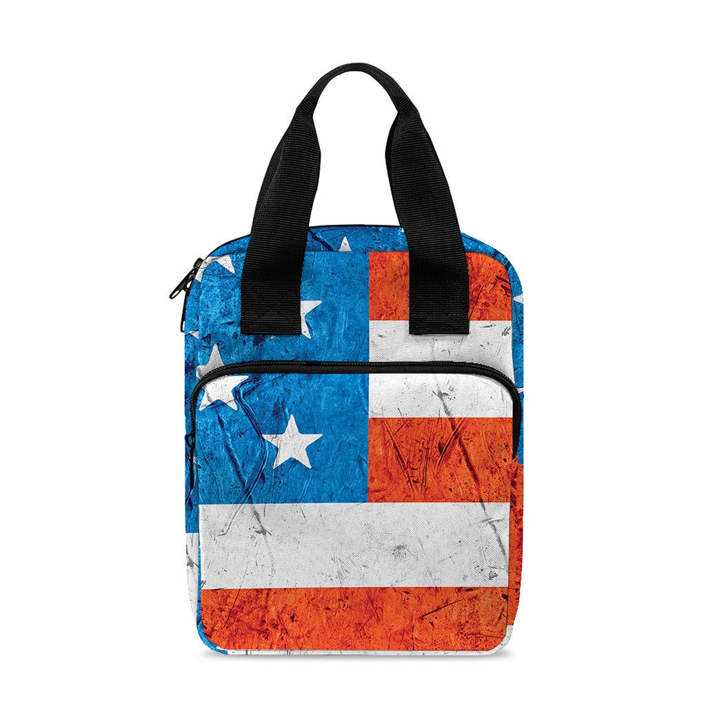 Rough USA Flag Print Bible Tote Bag