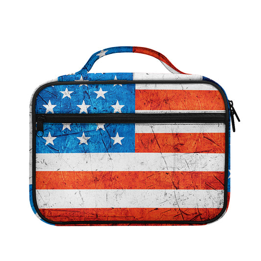 Rough USA Flag Print Briefcase Bible Bag