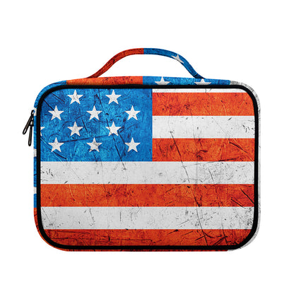 Rough USA Flag Print Briefcase Bible Bag