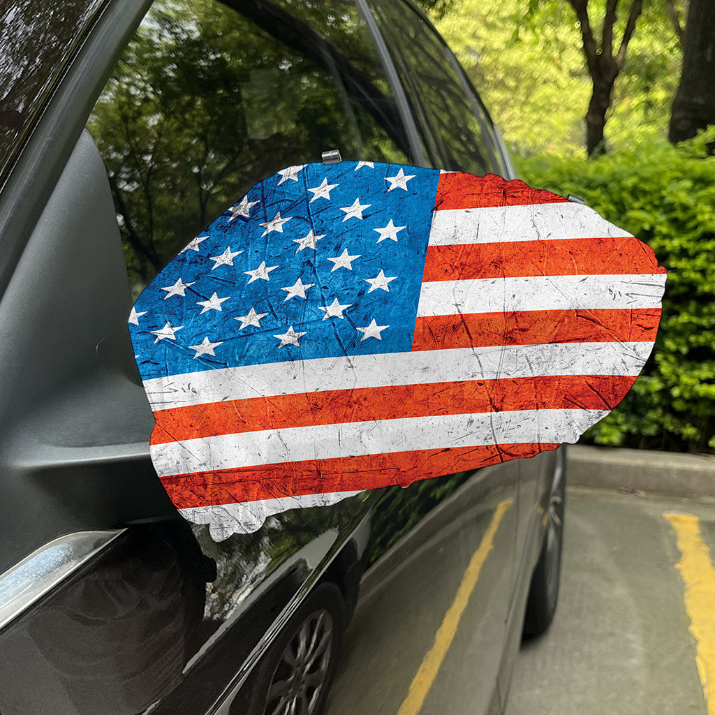 Rough USA Flag Print Car Side Mirror Covers