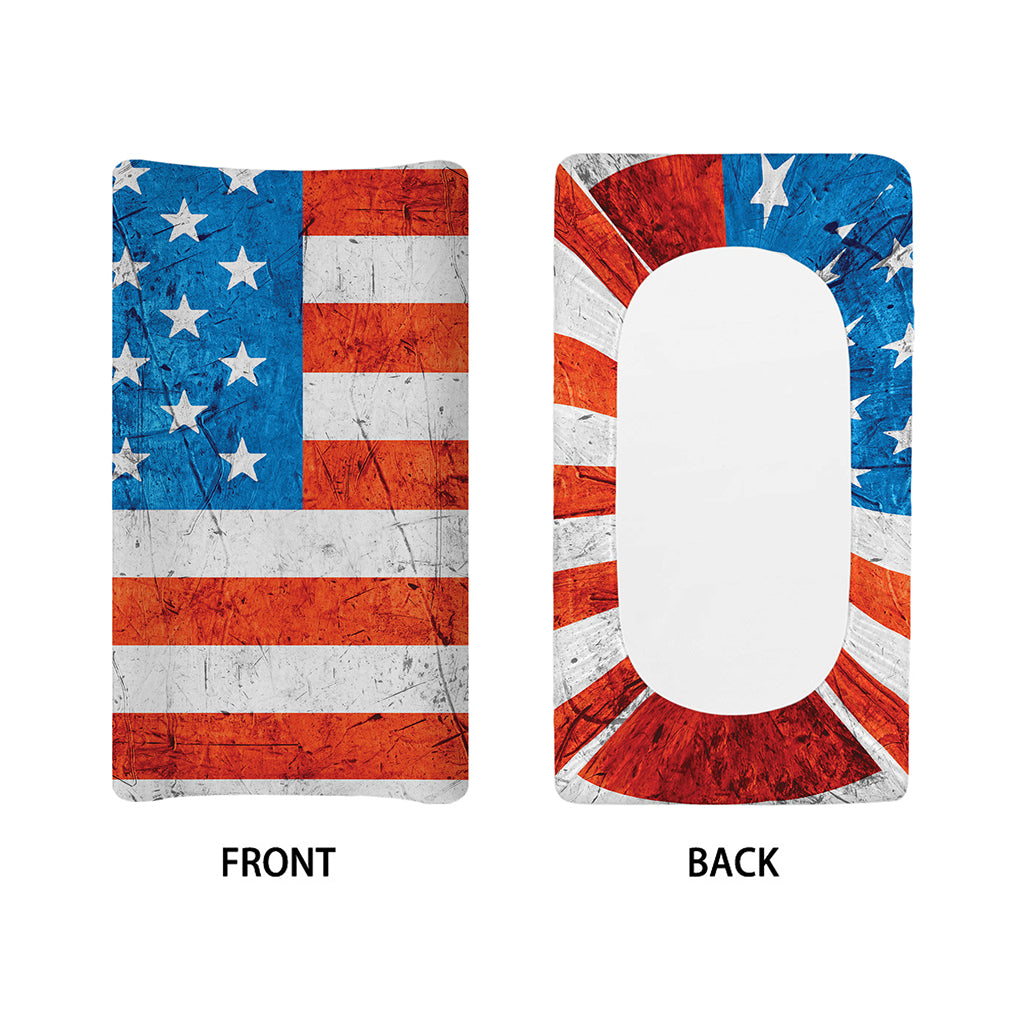 Rough USA Flag Print Changing Pad Cover