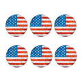 Rough USA Flag Print Coaster Set