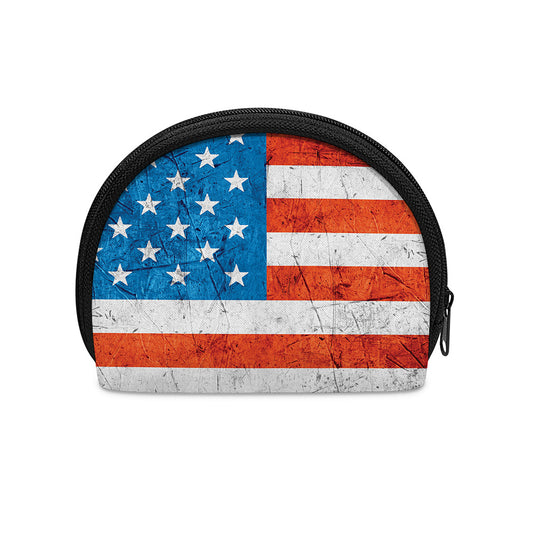 Rough USA Flag Print Coin Purse
