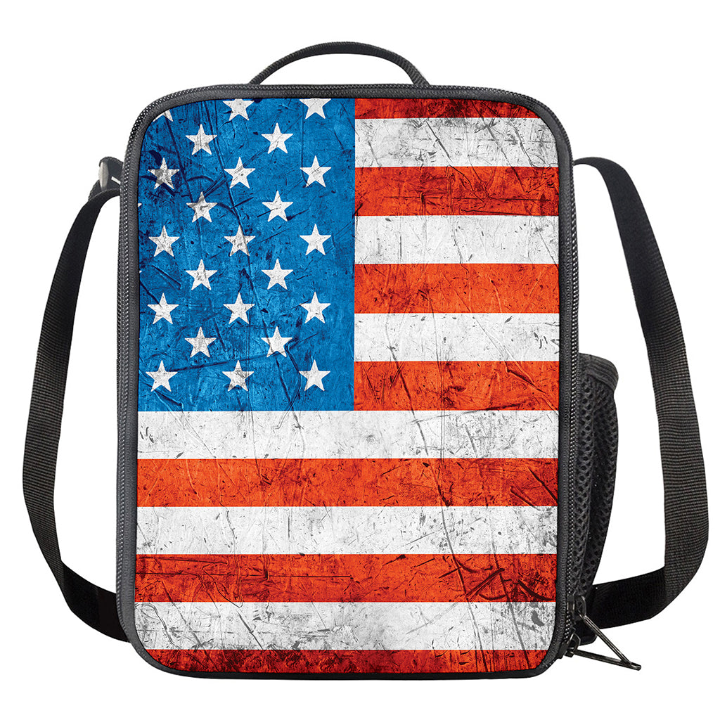 Rough USA Flag Print Crossbody Lunch Bag
