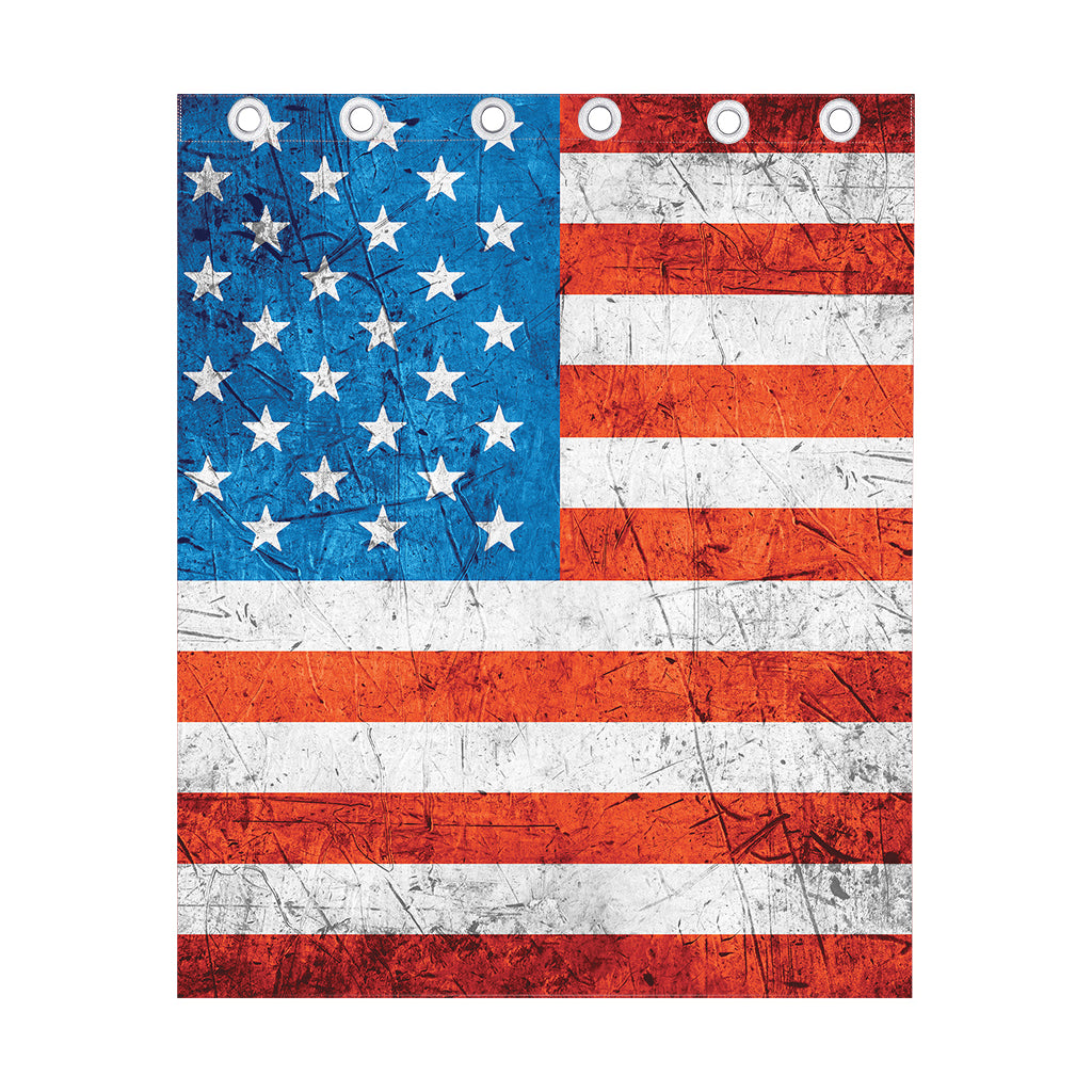Rough USA Flag Print Curtain