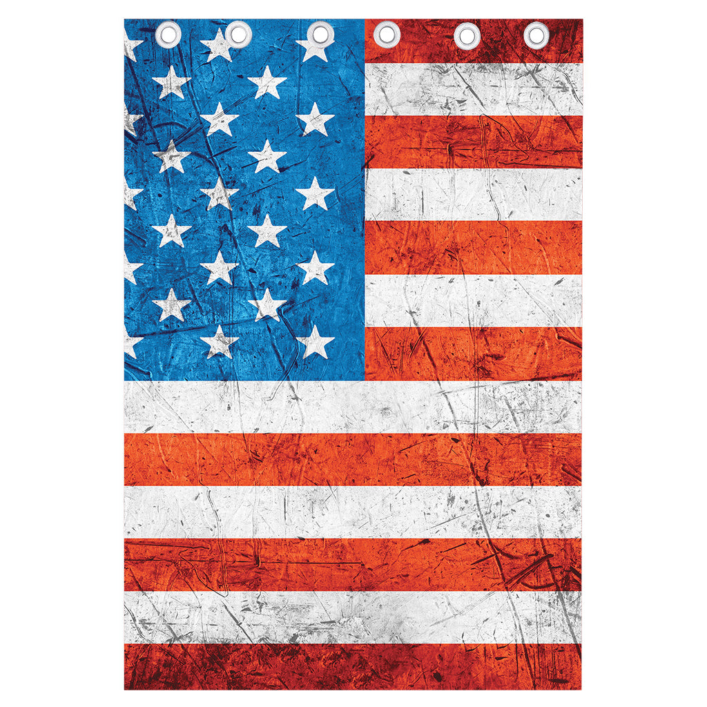 Rough USA Flag Print Curtain