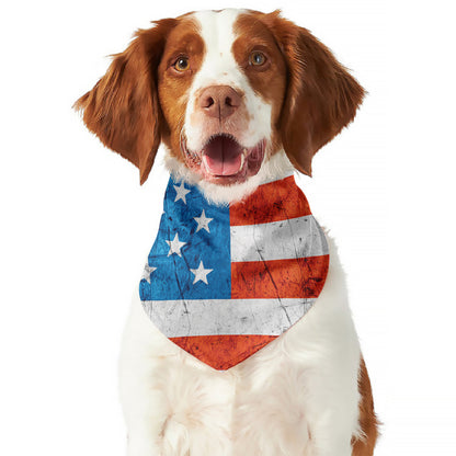 Rough USA Flag Print Dog Bandana