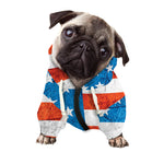 Rough USA Flag Print Dog Zip Up Hoodie