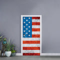 Rough USA Flag Print Door Sticker