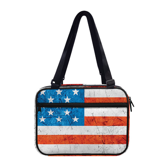 Rough USA Flag Print Double Strap Bible Bag