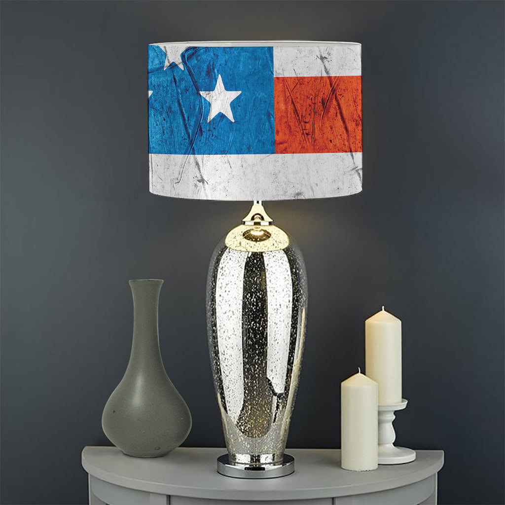 Rough USA Flag Print Drum Lamp Shade