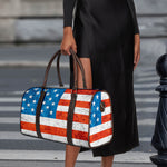 Rough USA Flag Print Duffle Bag