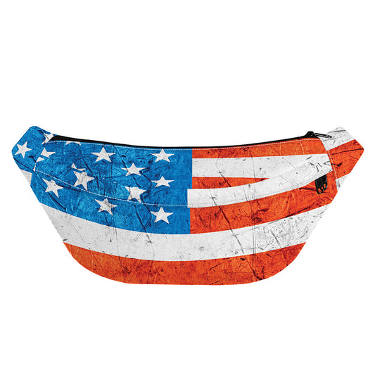 Rough USA Flag Print Fanny Pack