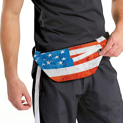 Rough USA Flag Print Fanny Pack