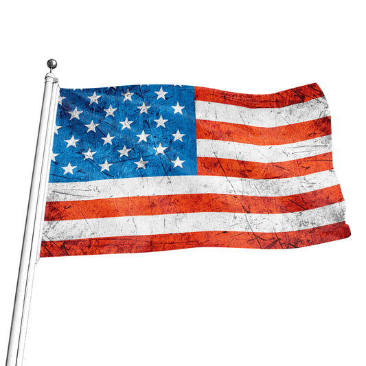 Rough USA Flag Print Flag