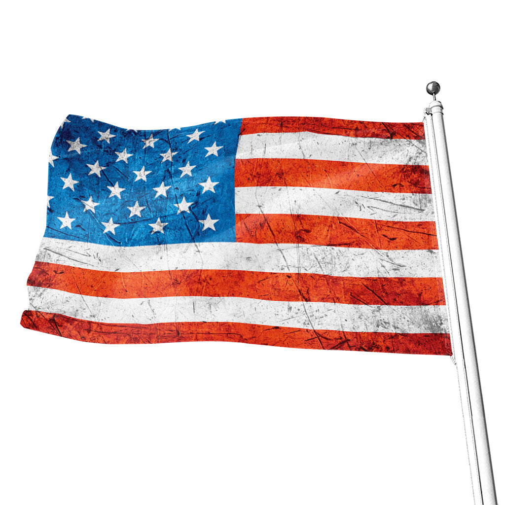 Rough USA Flag Print Flag