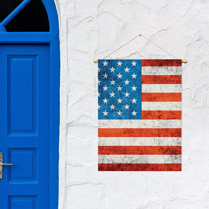 Rough USA Flag Print Garden Flag