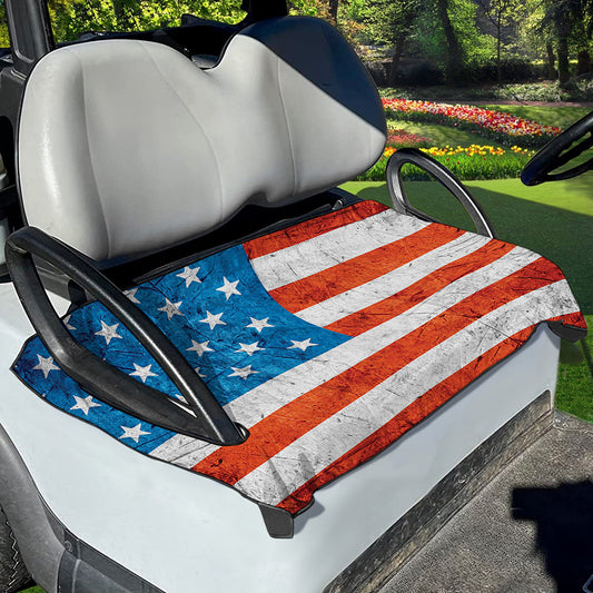 Rough USA Flag Print Golf Cart Seat Cover