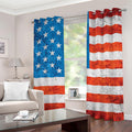 Rough USA Flag Print Grommet Curtains