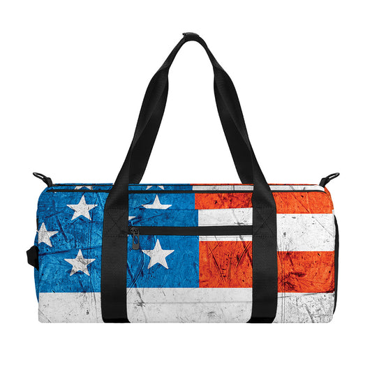 Rough USA Flag Print Gym Bag