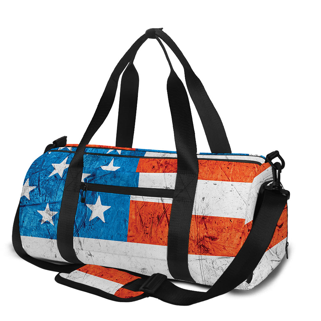 Rough USA Flag Print Gym Bag
