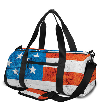 Rough USA Flag Print Gym Bag