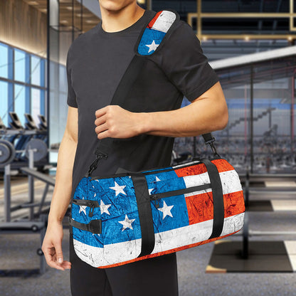 Rough USA Flag Print Gym Bag