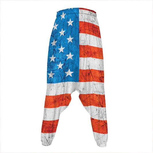 Rough USA Flag Print Hammer Pants