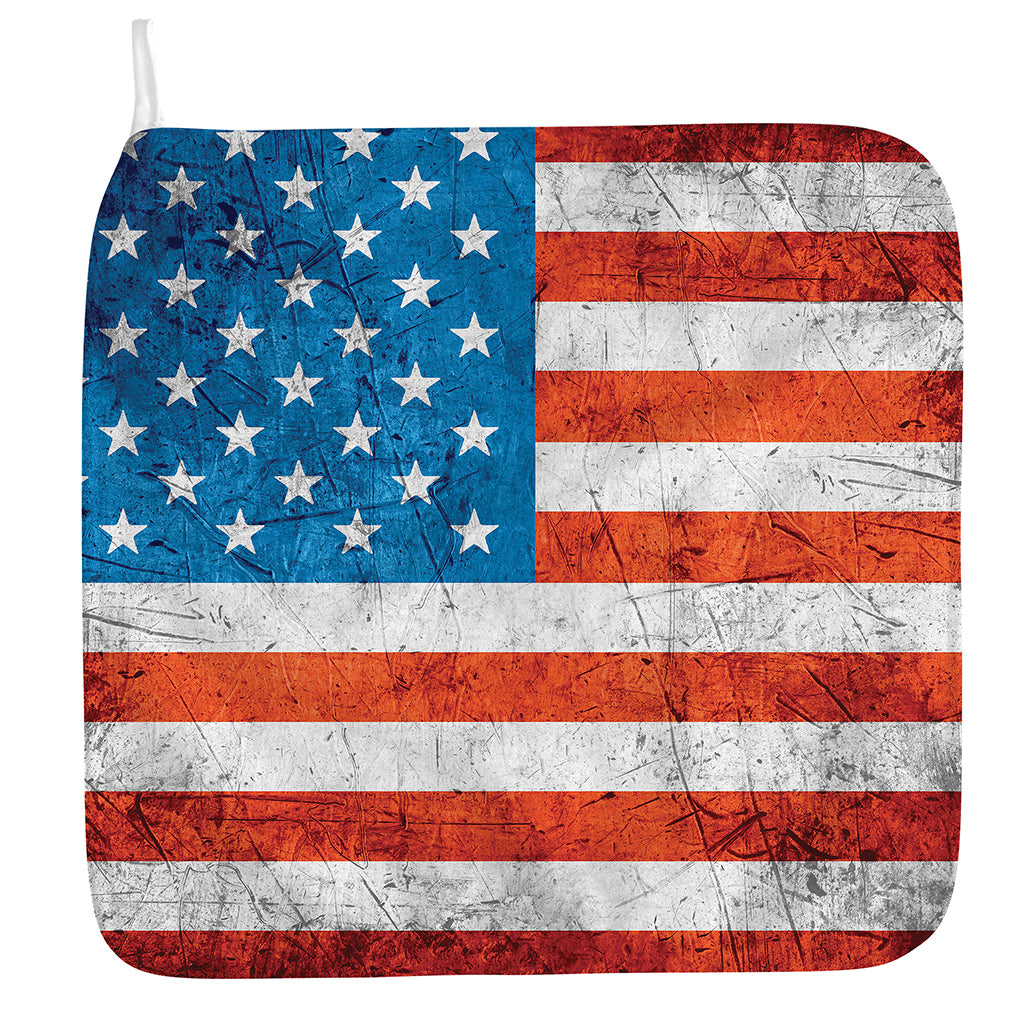 Rough USA Flag Print Hand Towel