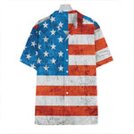 Rough USA Flag Print Hawaiian Shirt
