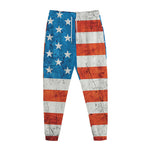 Rough USA Flag Print Jogger Pants