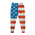 Rough USA Flag Print Jogger Pants