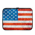 Rough USA Flag Print Laptop Sleeve
