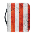 Rough USA Flag Print Leather Bible Cover