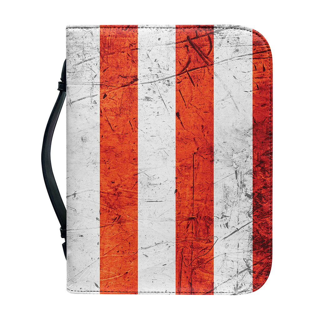 Rough USA Flag Print Leather Bible Cover