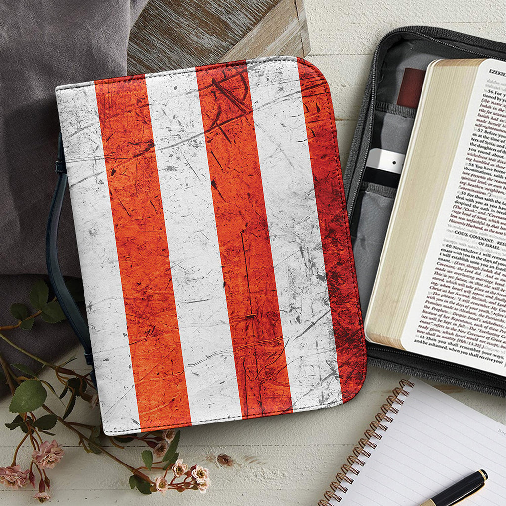 Rough USA Flag Print Leather Bible Cover