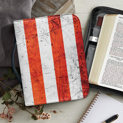 Rough USA Flag Print Leather Bible Cover