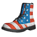 Rough USA Flag Print Lace-Up Boots