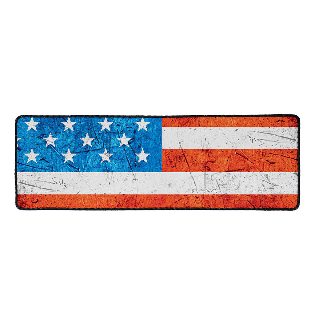 Rough USA Flag Print Long Kitchen Mat