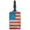 Rough USA Flag Print Luggage Tag