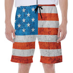 Rough USA Flag Print Men's Beach Shorts
