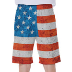Rough USA Flag Print Men's Beach Shorts